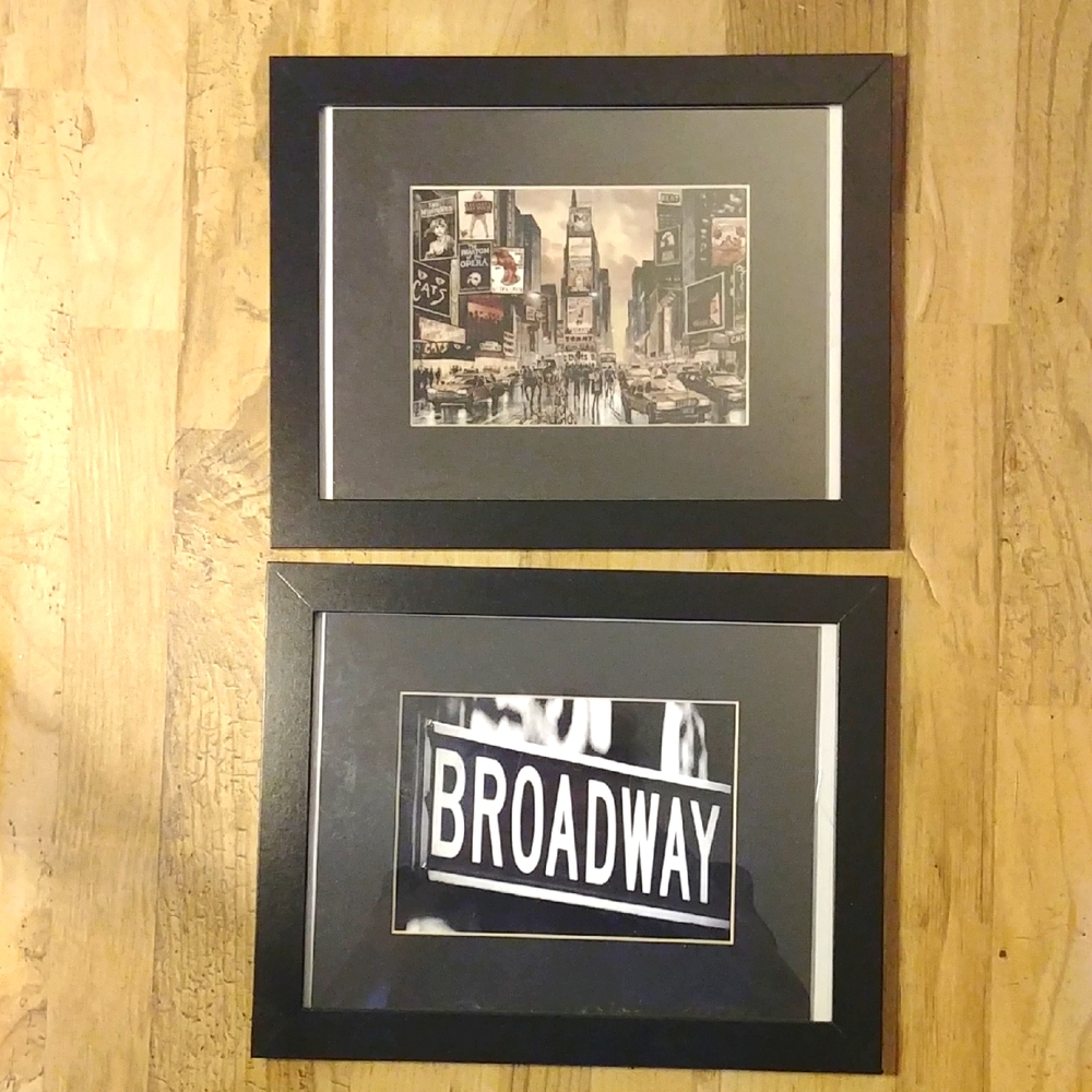 2 New York City Inspired Prints Broadway And Theatre
